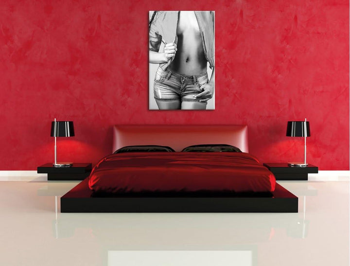 Pixxprint Sexy Woman, Format: 100x70 auf Leinwand, XXL riesige Bilder fertig gerahmt mit Keilrahmen,