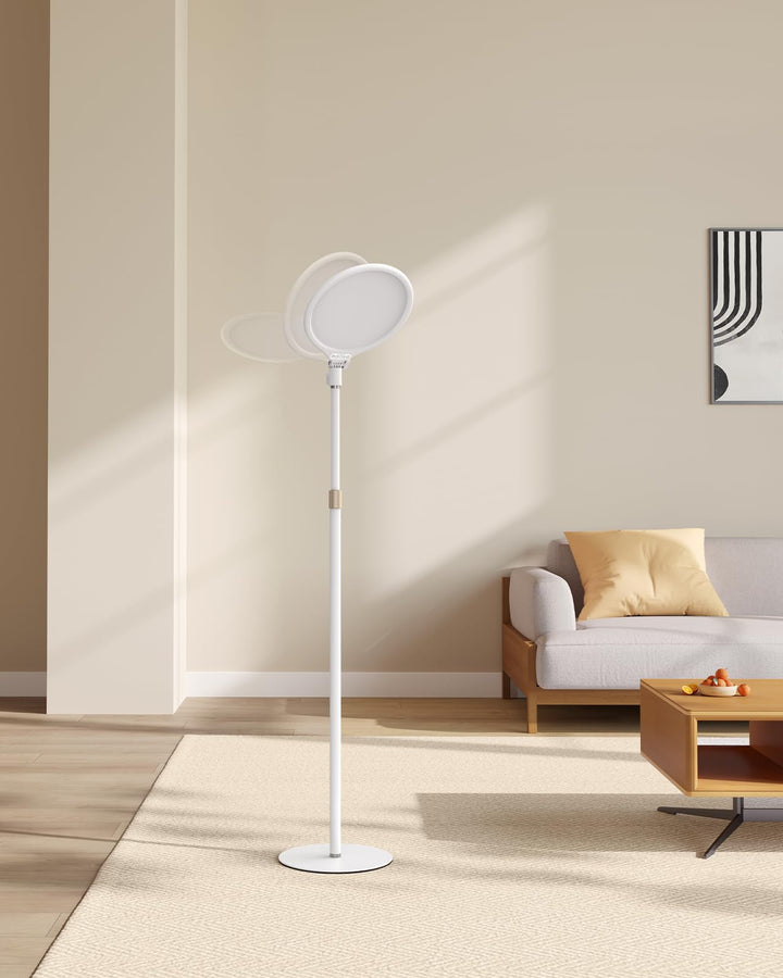 TELESIN Augensicheres Ringlicht mit Stativ, 6500K Weiches Vollbildlicht, 9 Helligkeitsstufen + 3 Lic