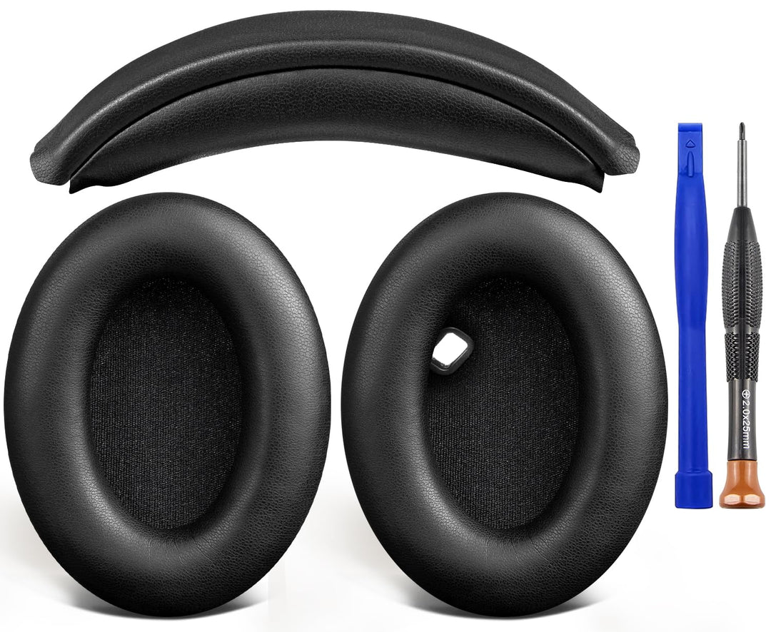 SOULWIT Ohrpolster Polster + Kopfband Stirnband Headband, Ersatz kit für Sony WH-1000XM4 (WH1000XM4)