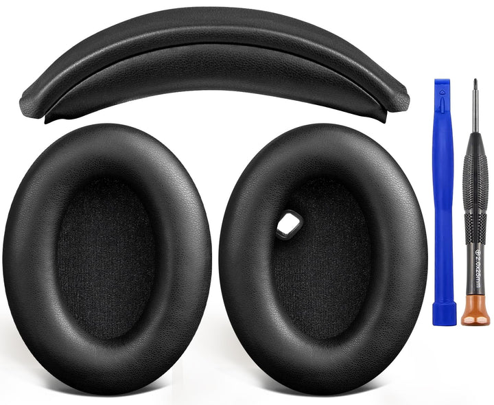 SOULWIT Ohrpolster Polster + Kopfband Stirnband Headband, Ersatz kit für Sony WH-1000XM4 (WH1000XM4)