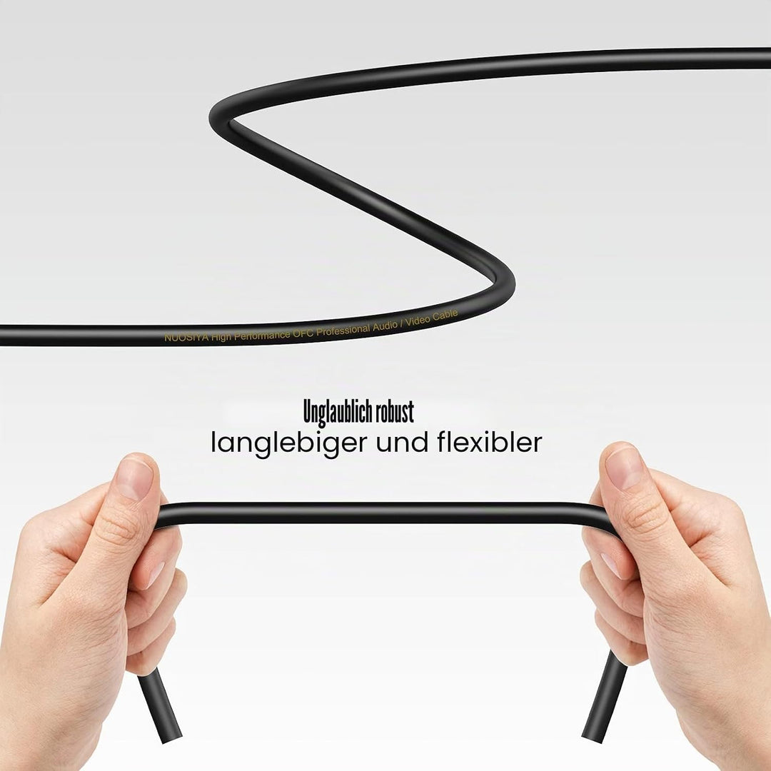 NUOSIYA XLR Kabel 3m 2Pack Mikrofonkabel, 3-Pin XLR Stecker auf Buchse Mikrofonkabel für Mikrofon, V