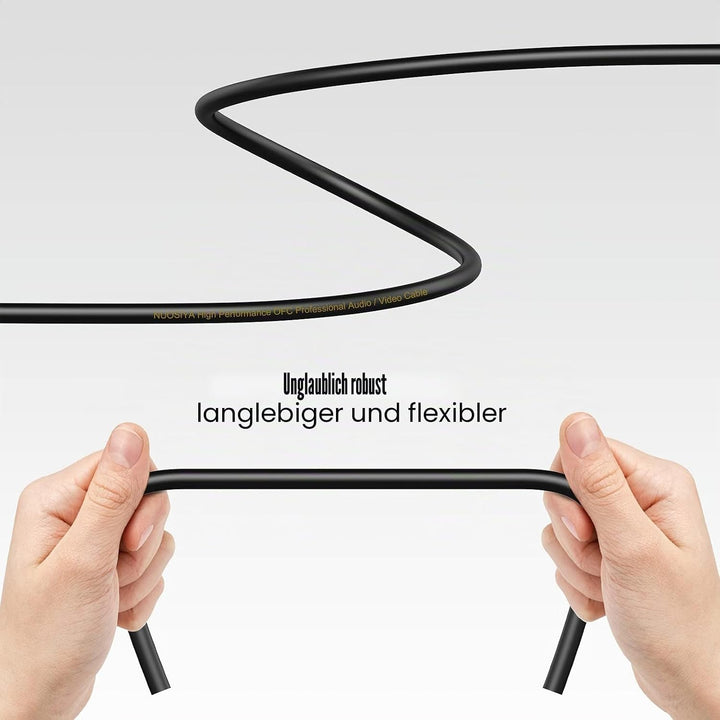 NUOSIYA XLR Kabel 3m 2Pack Mikrofonkabel, 3-Pin XLR Stecker auf Buchse Mikrofonkabel für Mikrofon, V