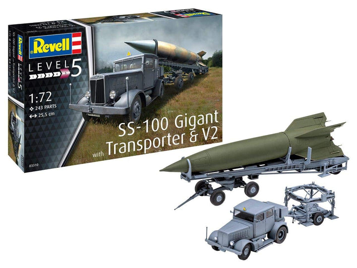 Revell Vehicle 172 03310 Ss-100 Gigant + Transporter + V2, REV-03310