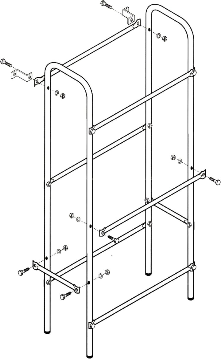 Spetebo Getränkekistenregal aus Metall 116 x 50 cm - in Silber für 6 Kisten – Flaschenkastenregal fü