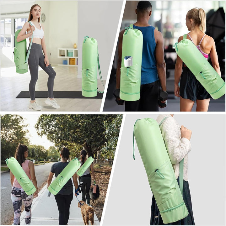 Yogatasche mit Nassfach und Flaschentasche, Sporttasche Damen Verstellbarer Schultergurt Yogamatte T