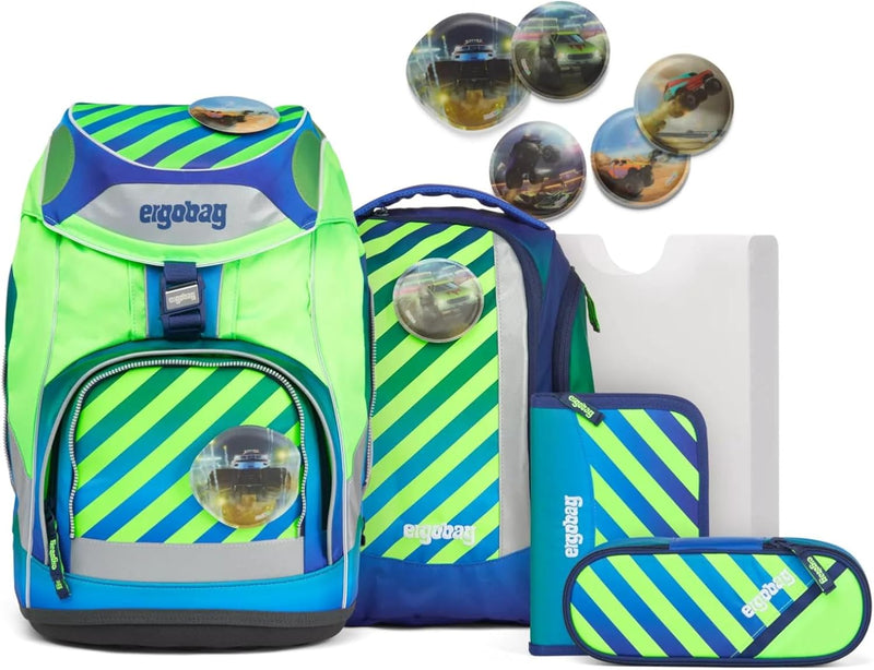 ergobag pack Set ergonomischer Schulrucksack Flexibel 6-teilig 1. Klasse Grundschule Einheitsgrösse