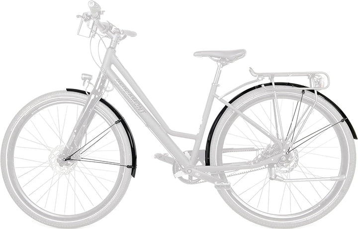 SKS GERMANY BLUEMELS Basic 26" 53MM Black Set Schutzblech-Set, Fahrradzubehör (aus robuster Sandwich