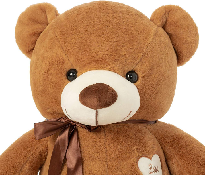 YunNasi Teddybär Gross Riesen Teddy Bär Plüschbär Kuschelbär 100cm/39 Inches Stofftier mit Bänder Ge