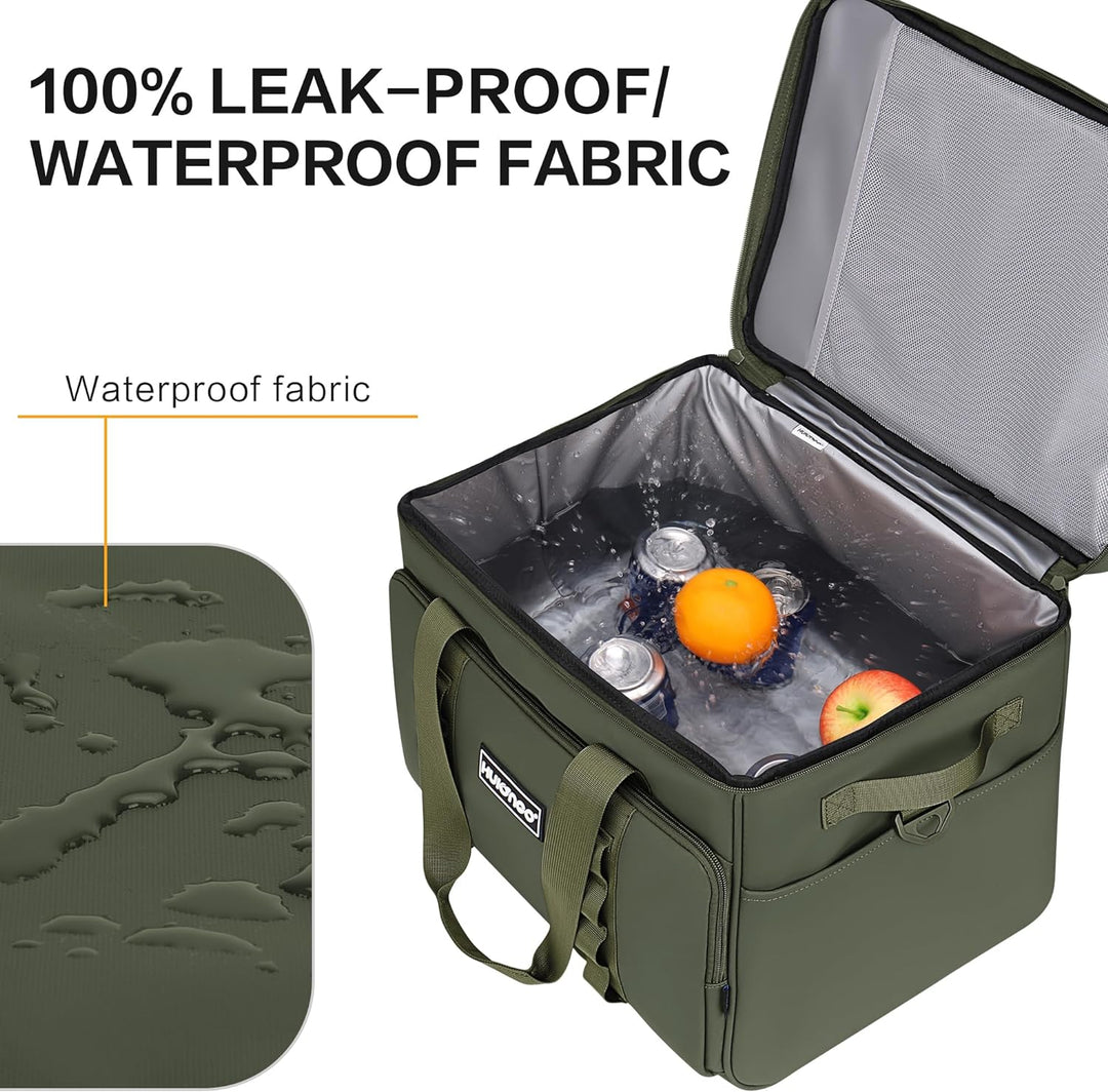 Hulongo Kühltasche Gross Lunchtasche Faltbar Thermotasche Wasserdicht Picknicktasche Isoliertasche C