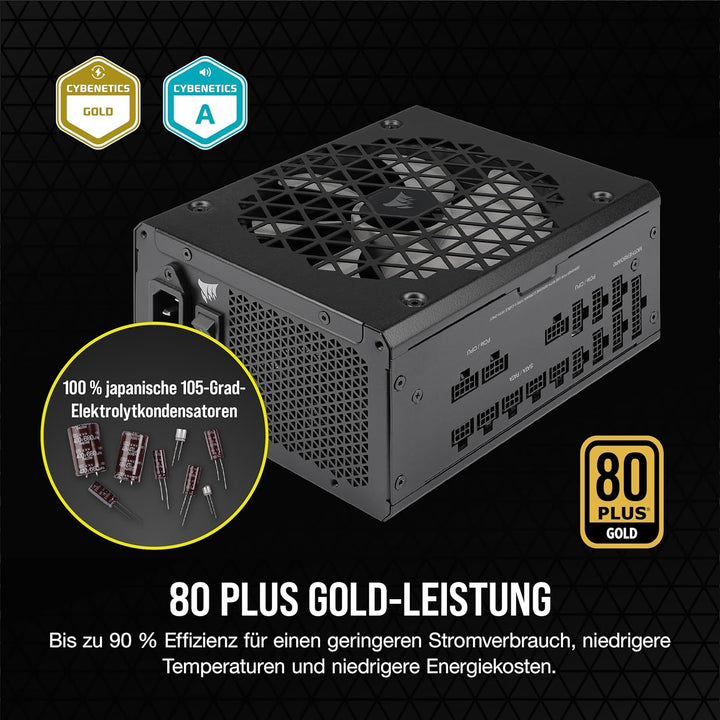 Corsair RM1000x Shift Vollmodulares ATX-Netzteil - Modulare Seitenschnittstelle - ATX 3.0- & PCIe 5.