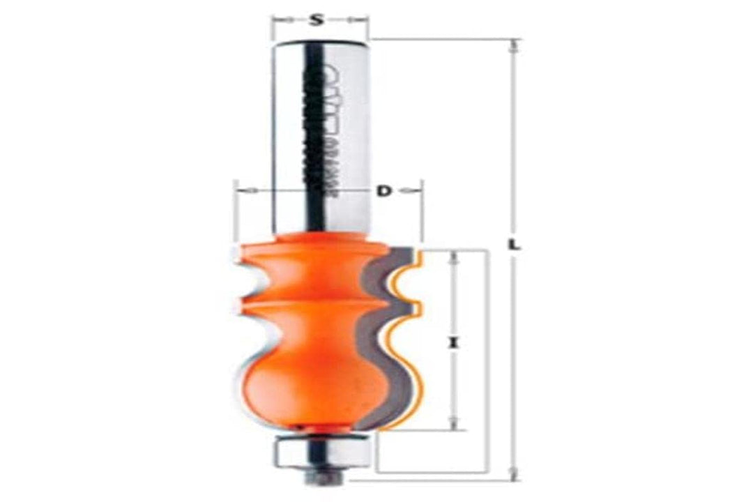 Cmt orange Tools 955,901,11-fraise für Zierleiste zu rodam. HM S 23,8 35 x 12 D