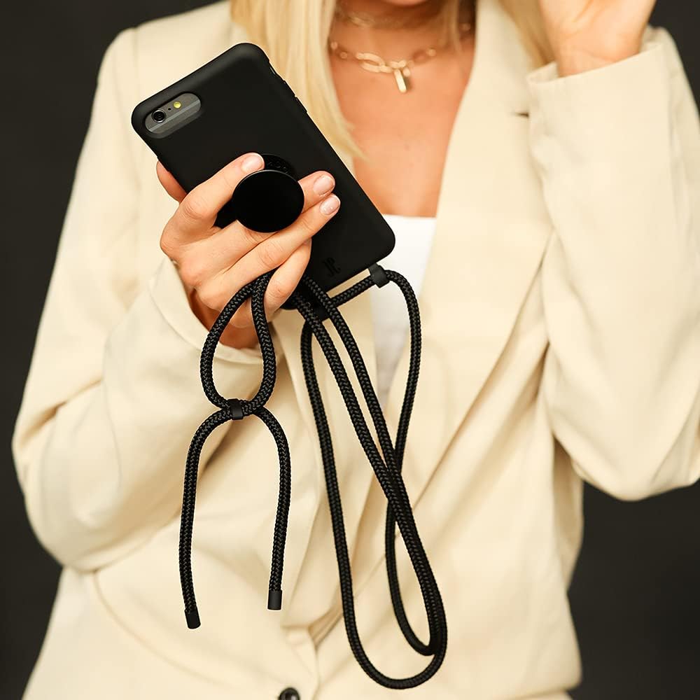 PopSockets x Just Elegance - Handyhülle für iPhone 12/12 Pro mit einer Abnehmbarereiner Geflochtenen