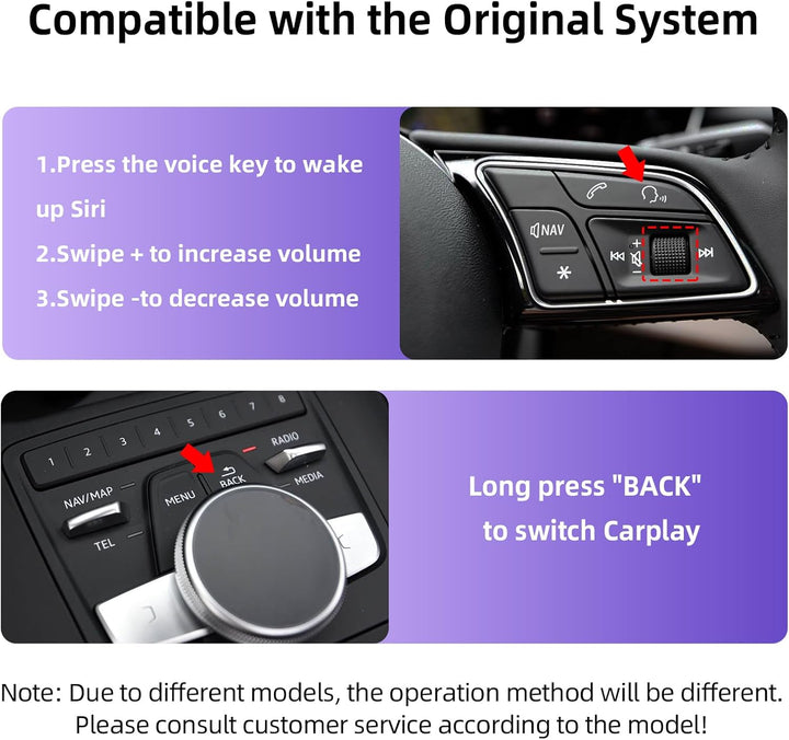 EZoneTronics Wireless CarPlay & Android Auto Retrofit Kit Decoder für Audi A4/A5/A6/A7/Q2L/Q5L/Q7 20