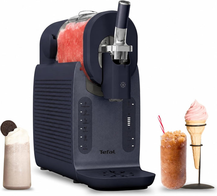 Tefal Freezi Instant Softeis- & Slushmaschine, inkl. 2 Eisbehälter, 5 Automatikprogramme, automatisc