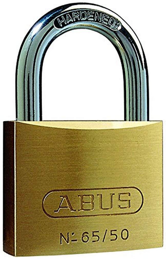 ABUS Vorhängeschloss Messing 65/50 - Kellerschloss, Spindschloss u. v. m.- Messing-Schlosskörper - g