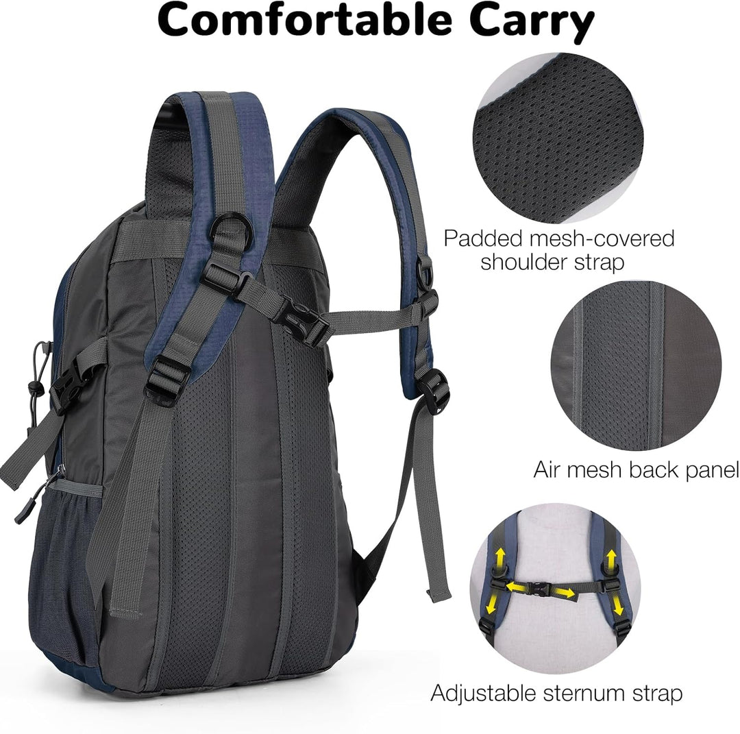 25L Wandernrucksack Damen Herren, Outdoor Rucksäcke Tagesrucksäcke, Wasserdichter Reiserucksack für