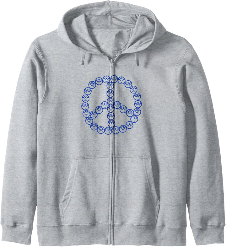 Minions Smiling Faces Peace Sign Collage Kapuzenjacke