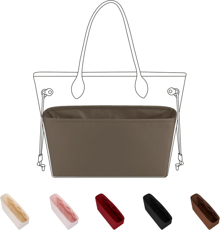 DGAZ Taschen Organizer Einsatz, Seide Innentasche für Neverfull PM/MM/GM, Leicht Taschenorganizer Sh