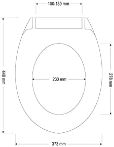 Hydroland Absenkbarer Toilettendeckel Antibakteriell Oval Weiss | WC Sitz mit Absenkautomatik Soft C