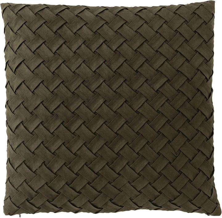 J-Line Sofakissen Gewoben, Dekokissen in grün, Elegantes und luxuriöses Zierkissen, perfekt als Deko