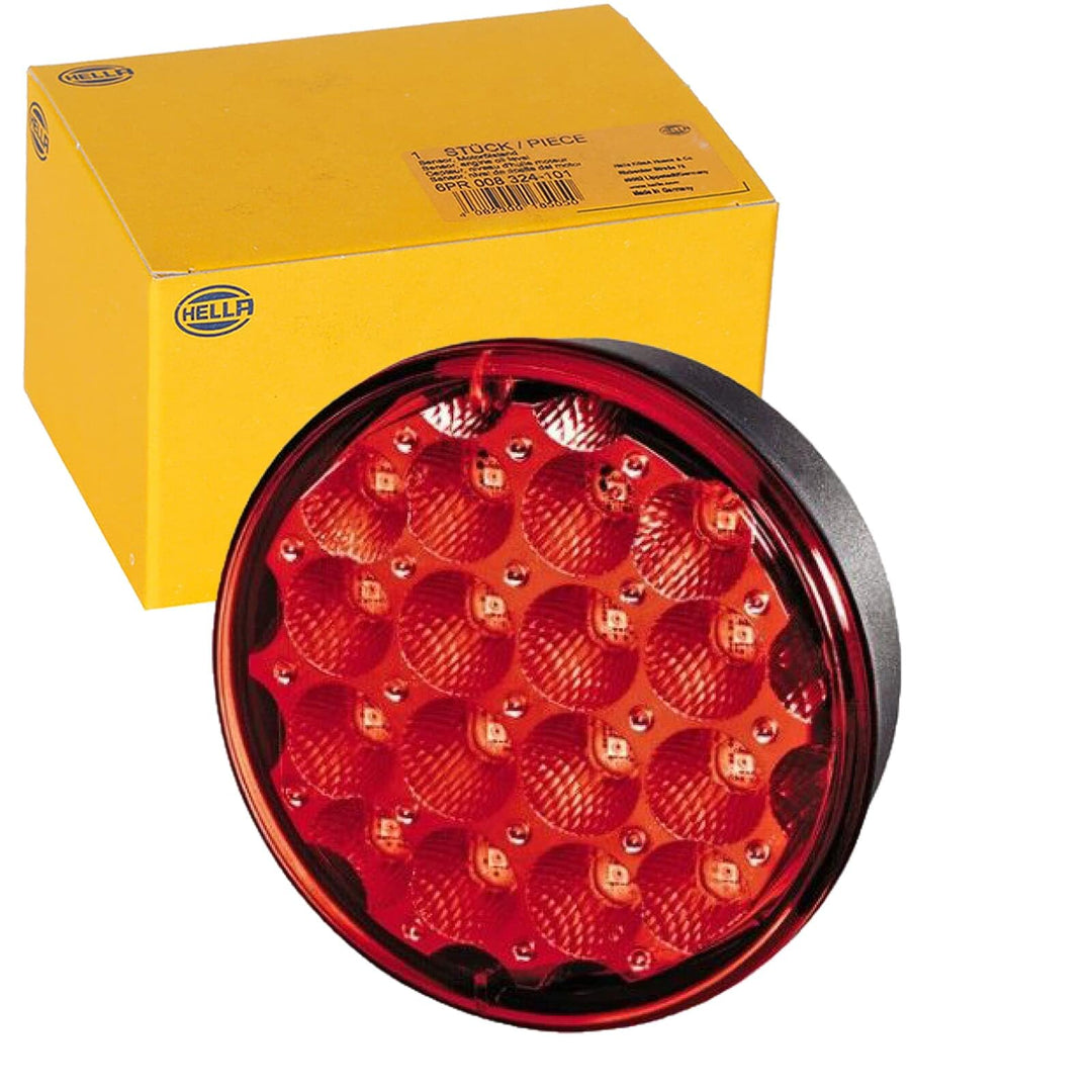 HELLA - Nebelschlussleuchte - LED - 24/12V - Anbau - Lichtscheibenfarbe: rot - Kabel: 500mm - Stecke