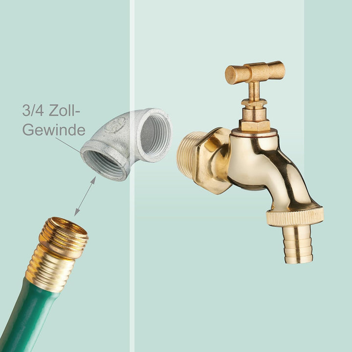 Relaxdays Standbrunnen antik, Wasserhahn & Becken, HxBxT: 87x26x43 cm, Wasserzapfsäule mit Schlauchh