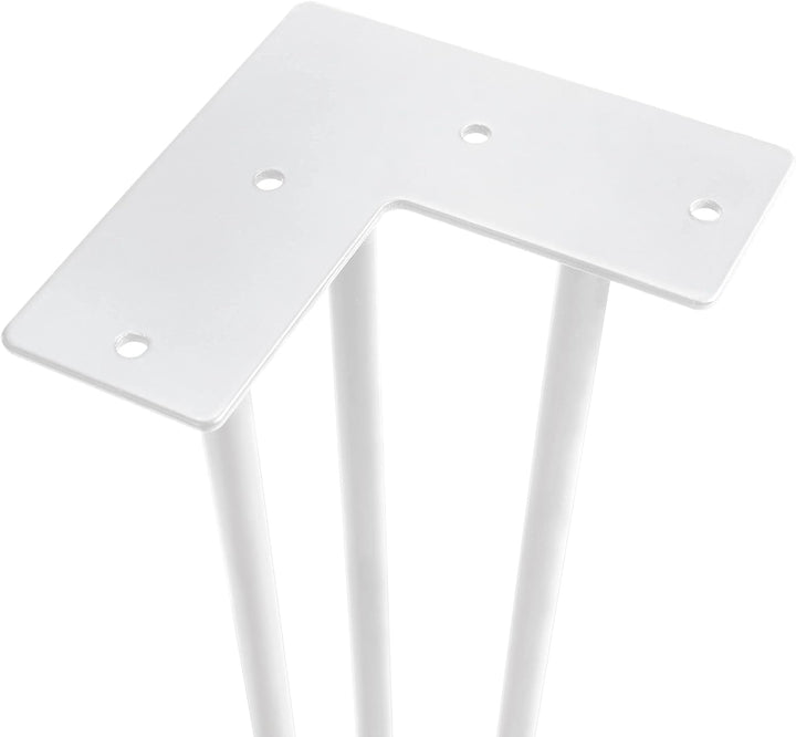 Emuca - Set aus 4 Set aus vier Hairpin 3-Stangentischbeinen, Höhe 710 mm, weiss lackiert, stahl 12x7
