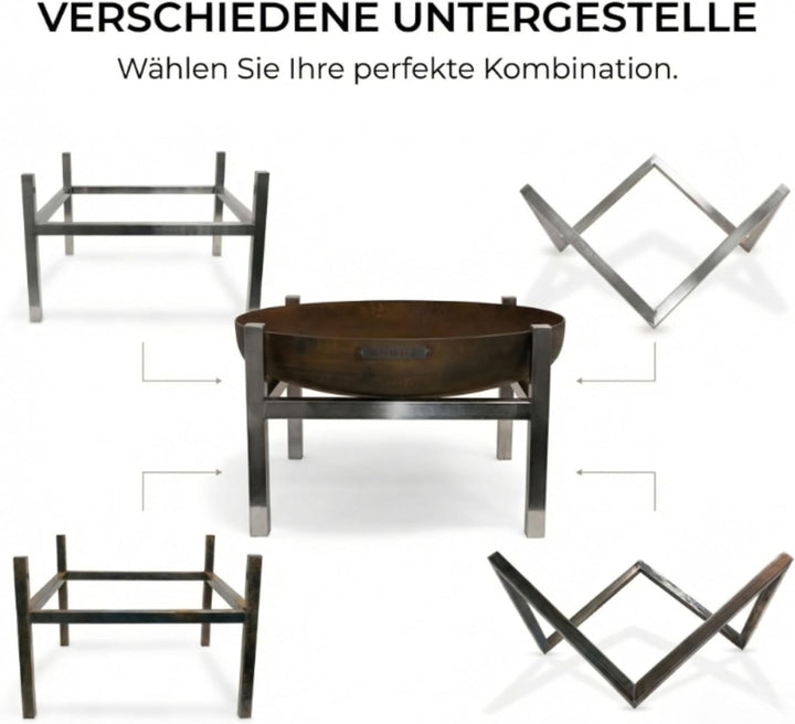 Moodz Feuerschale 60 cm - Feuerschalen für den Garten - Feuerstelle Outdoor & Feuertonne - Feuerscha