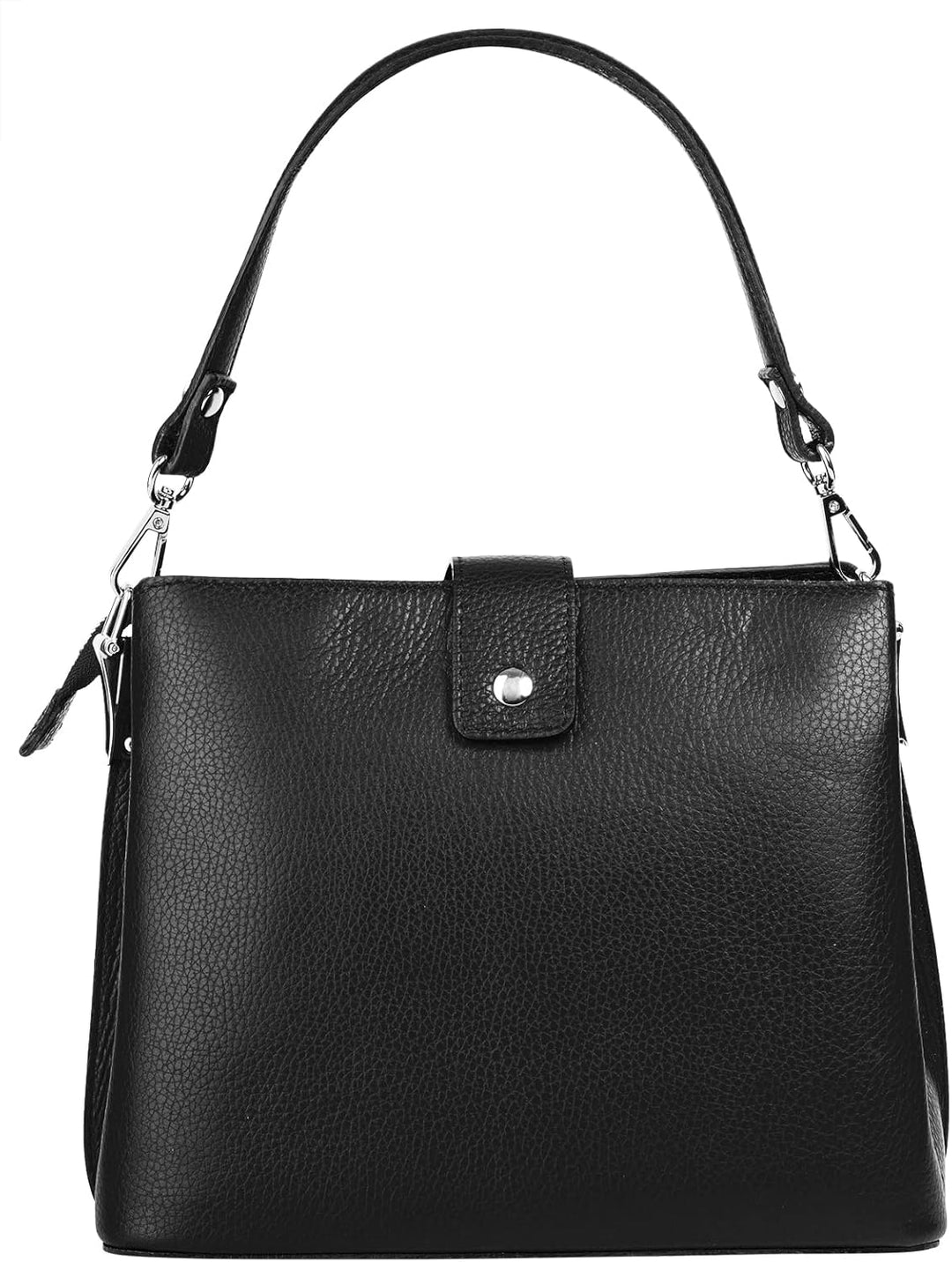 Handtasche Echt Leder Damen Made in Italy, Tragetasche, Umhängetasche, Abendtasche aus Leder 021791