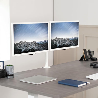 VIVO Dual-Monitor-Schreibtischhalterung, strapazierfähig, voll verstellbarer Ständer, passend für 2