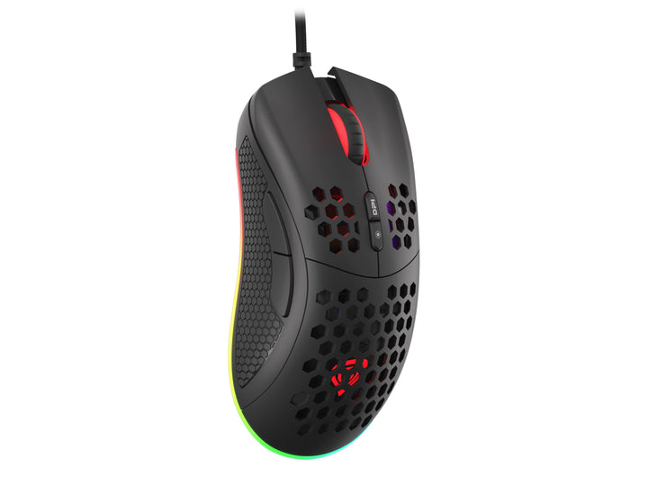 Genesis Gaming Maus KRYPTON 555 RGB kabelgebunden schwarz, Schwarz