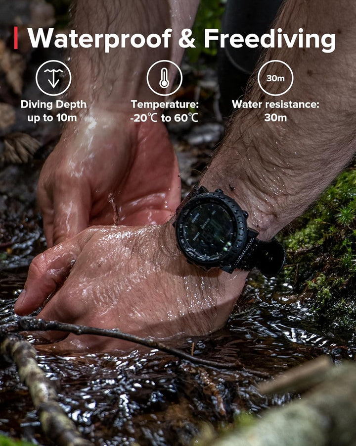 Suunto Core Alpha Stealth Outdoor-Uhr mit Höhenmesser, Barometer und Kompass, Stealth