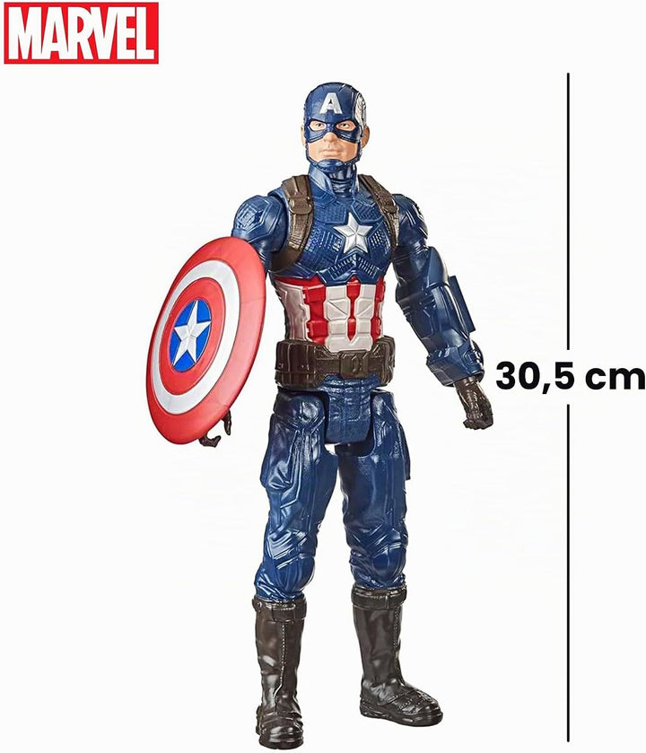 Marvel Avengers Titan Hero Serie Captain America, 30 cm grosse Action-Figur, Spielzeug für Kinder ab