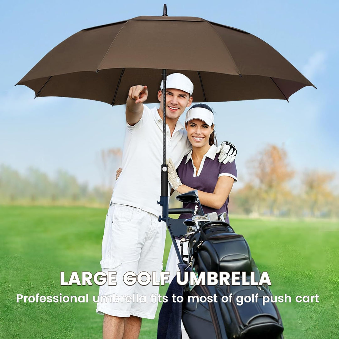 NINEMAX Regenschirm Gross Sturmfest,Golf Stockschirm Automatik Auf,L/XL/XXL Regenschirm für Herren D