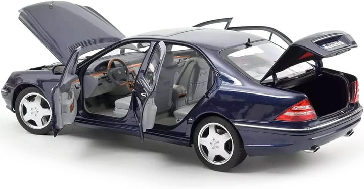 Norev kompatibel mit Mercedes S-Klasse S55 AMG W220 2000 dunkelblau metallic Modellauto 1:18