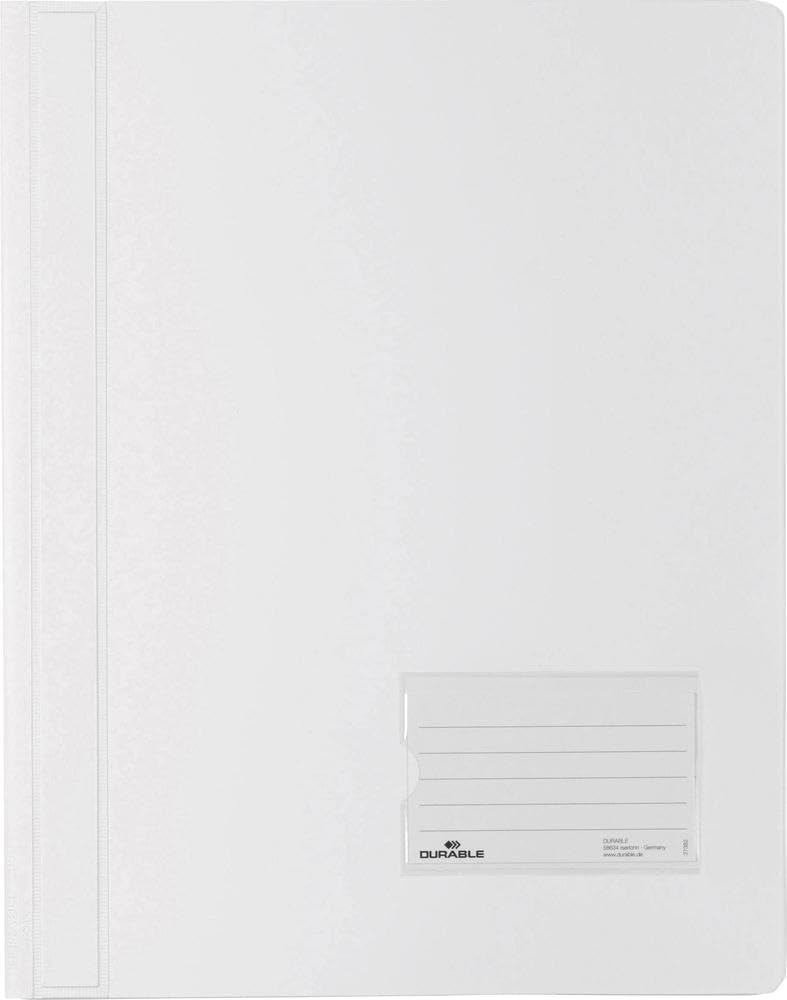 Durable Schnellhefter, überbreit, weiss, 25er Packung, 268002, weiss