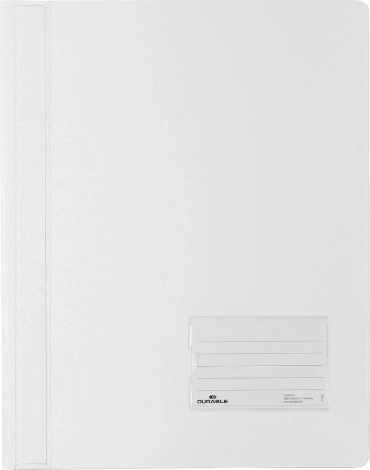 Durable Schnellhefter, überbreit, weiss, 25er Packung, 268002, weiss