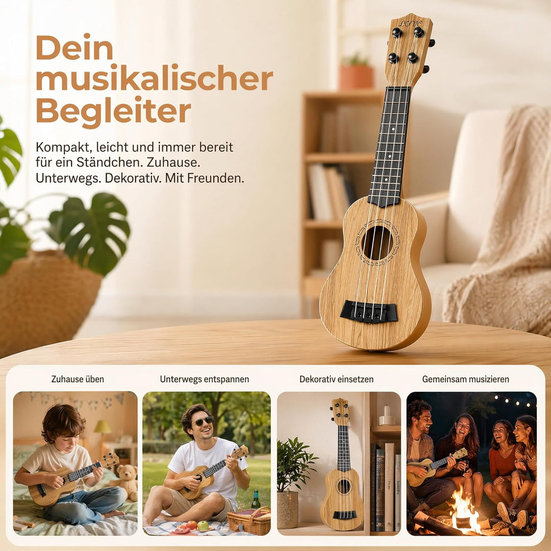 Fake-Ukulele, Anfänger, Akustikinstrument, für Erwachsene, Kinder, 1 Stück