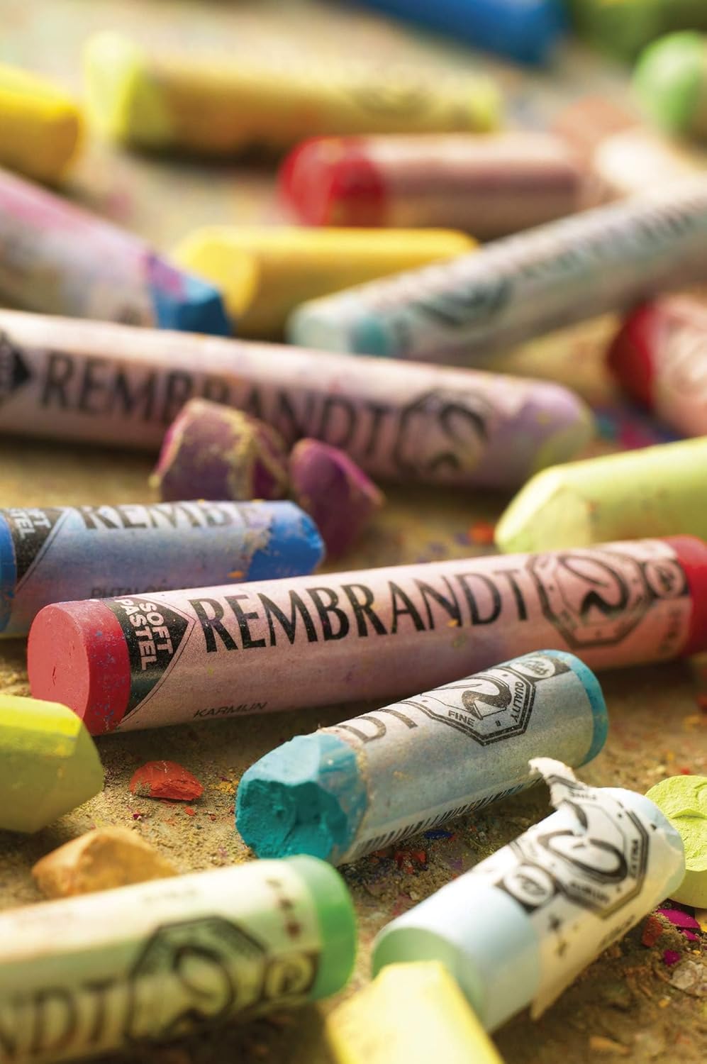 Tar Lenth Japan Rembrandt Weiche Pastellkreiden - Box mit 60 halben Kreiden
