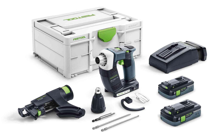 Festool Akku-Bauschrauber DWC 18-2500 HPC 4,0 I-Plus DURADRIVE (mit Akkupacks, Schnellladegerät, Mag