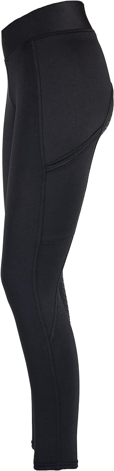 PFIFF 103100 Damen Reitleggings „Selina“ mit Handytasche L Schwarz, L Schwarz