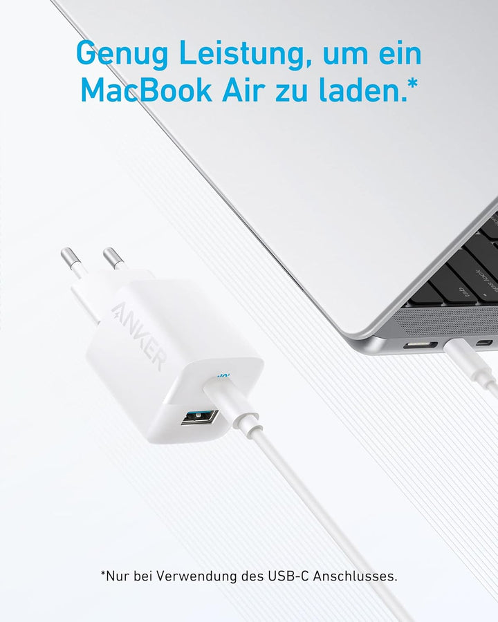 Anker 33W USB C Ladegerät, 323 Ladegerät, 2-Port USB C Netzteil für iPhone 17/Pro/Pro Max/iPhone Air