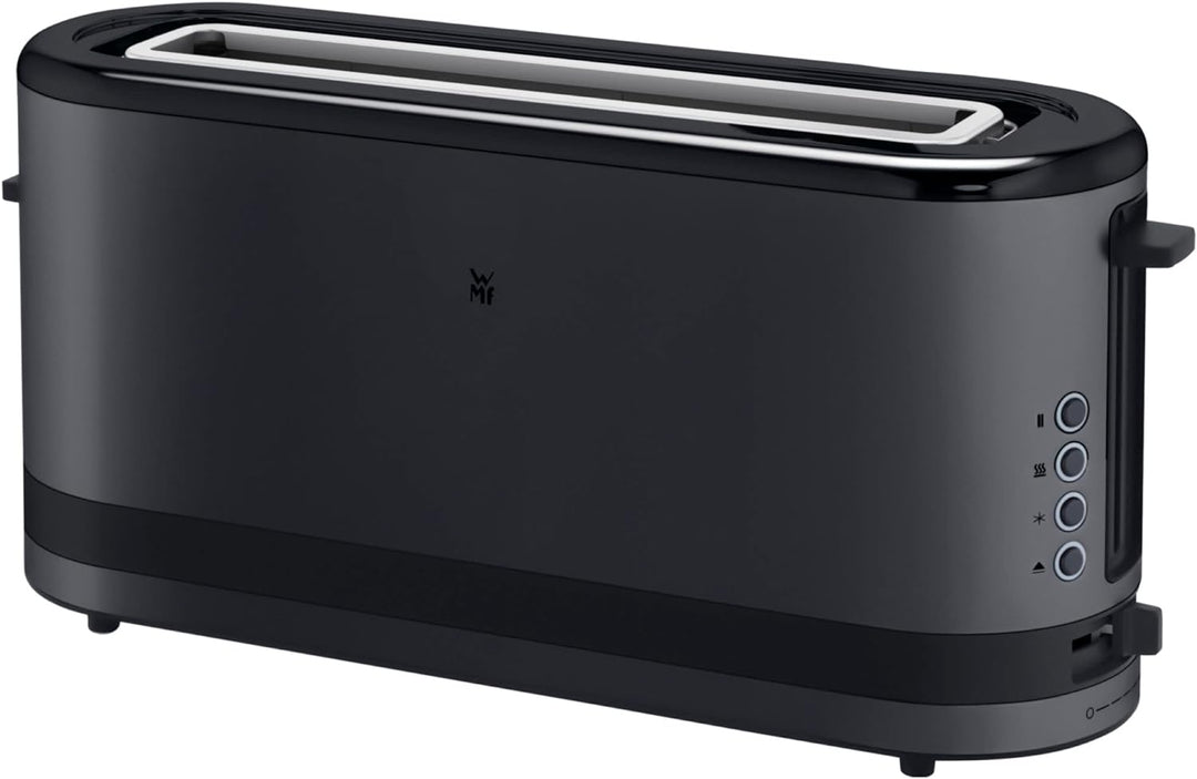 WMF KÜCHENminis Langschlitztoaster, Deep Black Design, 2-Scheiben-Toaster, Kompakt, Für 2 XXL-Toasts