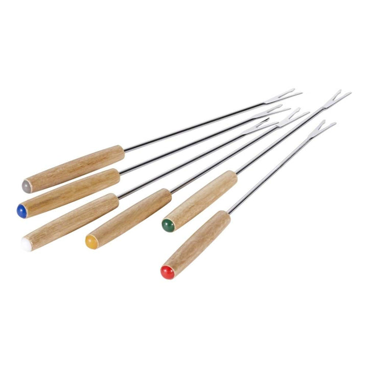 STAUB Set mit 6 Langen Fondue-Gabeln, Edelstahl, Silber, 26 x 9 x 2.3 cm, 6-Einheiten