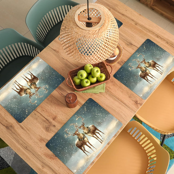 KitchenYeah© Platzsets Abwaschbar 6-Teilig 45x30 cm Tischsets Platzdeckchen rutschfeste Platzset Unt
