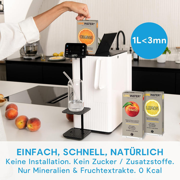 LANGWATER Osmoseanlage Auftisch TheWell 2 - mit Mineralisierung, Aromen, Heisswasserspender – Umkehr