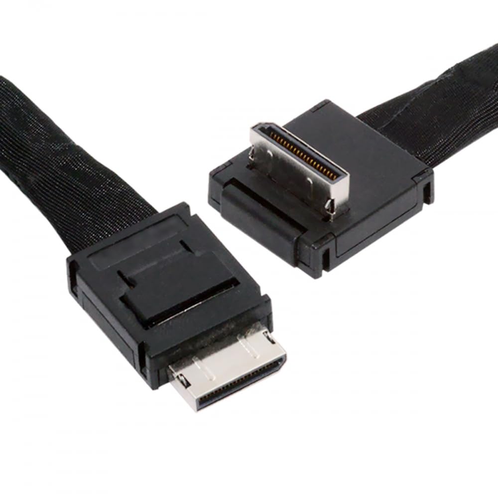 CY-Kabel, 90 Grad nach unten abgewinkelt, OcuLink PCIe 4.0 PCI-Express SFF-8611 4i auf SFF-8611, akt