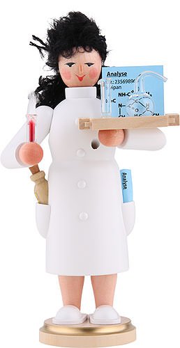Räuchermännchen Chemikerin - 21 cm