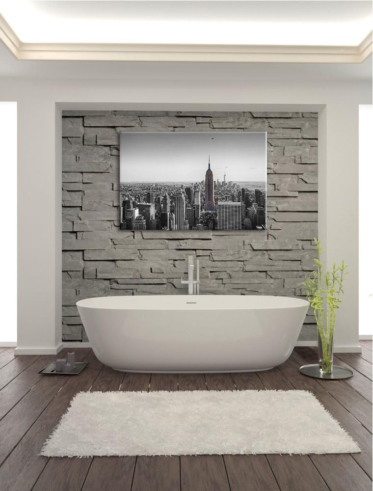 traumhafte Empire State Building schwarz/weiss Format: 100x70 auf Leinwand, XXL riesige Bilder ferti