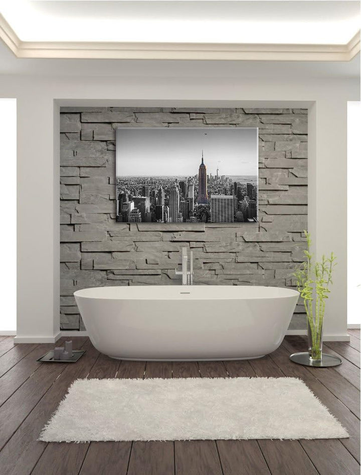 traumhafte Empire State Building schwarz/weiss Format: 100x70 auf Leinwand, XXL riesige Bilder ferti